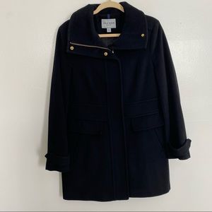 [Cole Haan] Signature Stand Collar Wool Blend Coat